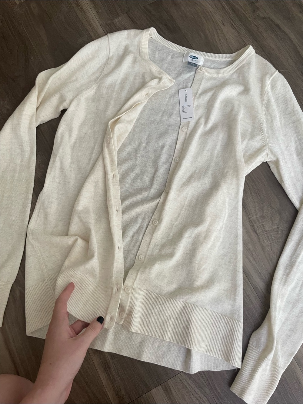 Old Navy Cream Button-Front Cardigan